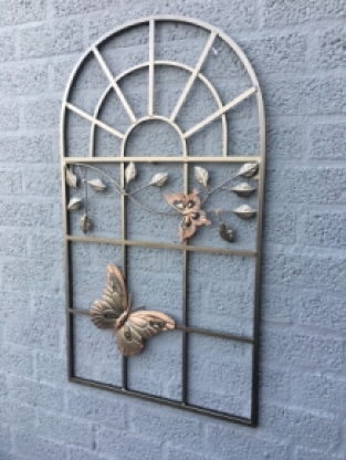 Schmetterlingsfenster Modell, Metall altbraun-rostig